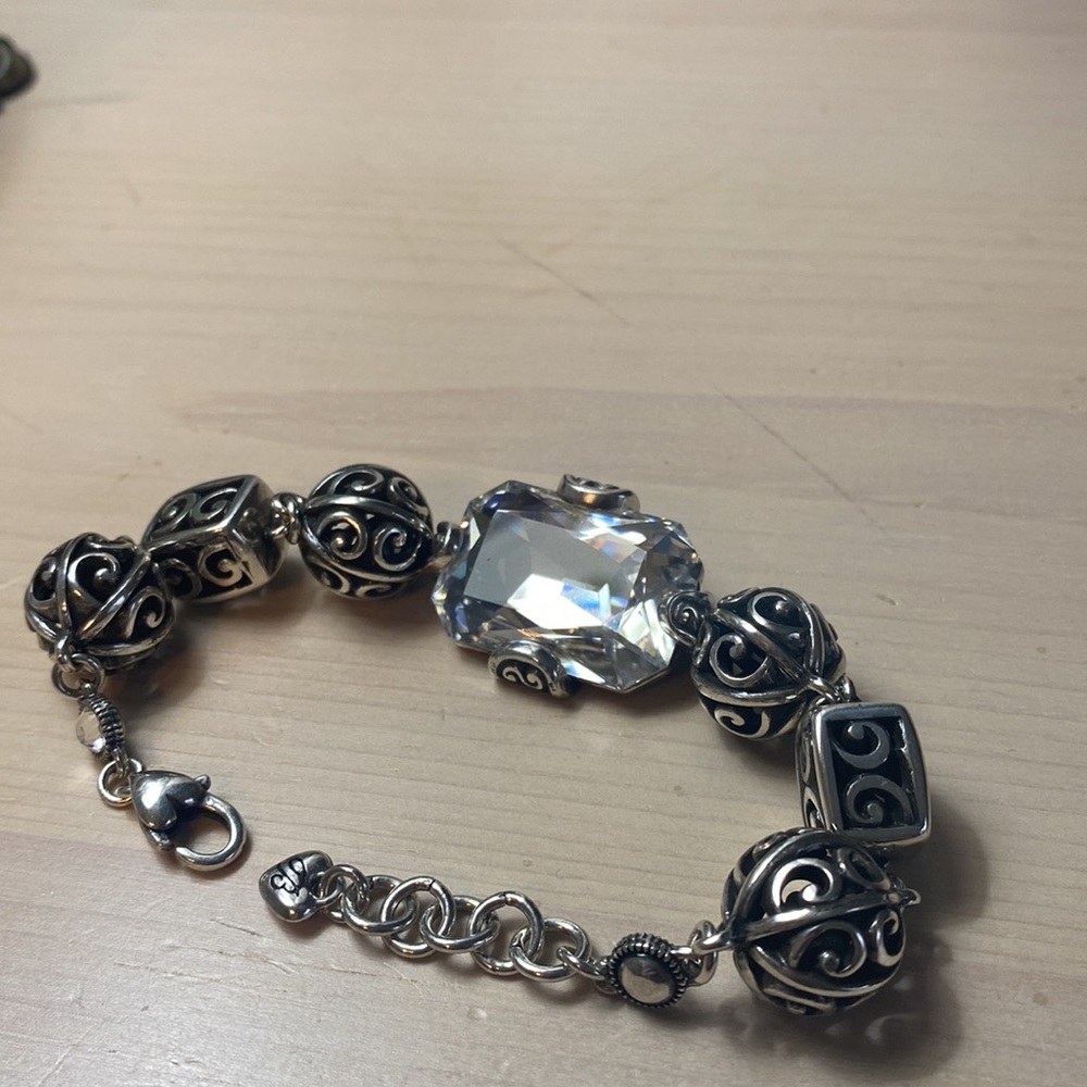 Brighton reversible silver beads and crystal bracelet- so gorgeous